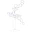 Outdoor 2 Flying Reindeer Sleigh Christmas Decor, 72 Cool White Leds