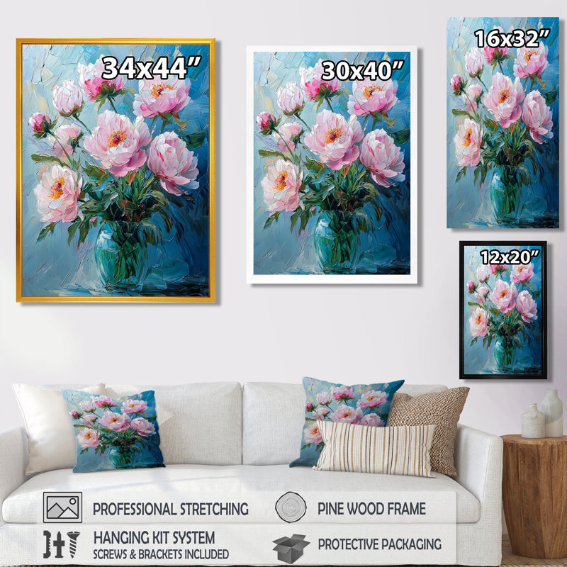 Isaac - art mural floral, Noir, noir, noir, noir, H 20 po x l 12 po, Reproduction encadrée sans passe-partout
