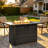 Rectangular 44 Inch Propane Fire Pit Table with Tempered Glass Wind Guard Tabletop-1497066021