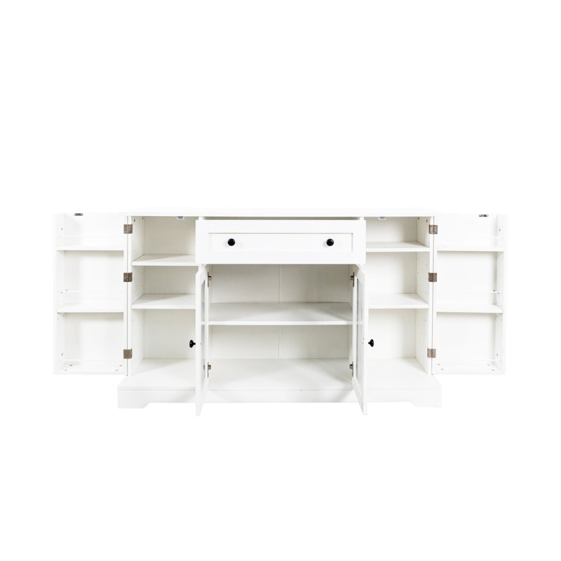 Buffet armoire de rangement blanc - moderne pour la salle à manger et la cuisine avec tablette de tiroir Cuisine, salle à manger, salon