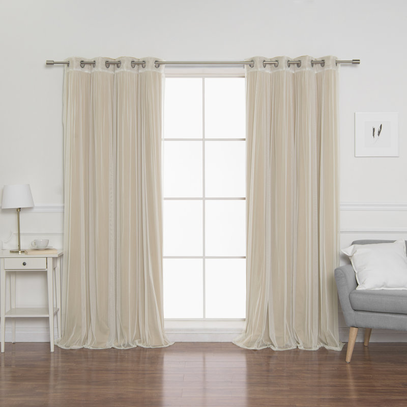 Panneau coulissant en polyester Natascha, l 52" x L 84", Blé