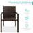 Ebern Designs Wicker Chairs, Stackable Outdoor Dining Furniture W/ Armrests-629769960