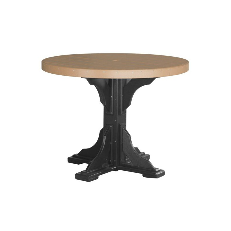Table ronde 42 po Tillo, l 48,25 po x L 48,25 po x H 30,25 po, Noir, Cèdre