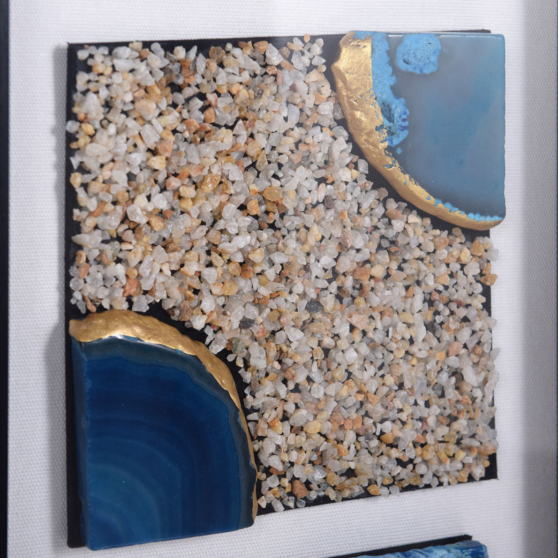 Handmade Modern Abstract Wall Decor on Stone