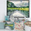 Paysage, art mural sur toile, rivière d'été, reproduction d'art - Paysage d'été avec rivière-67417813-67417814
