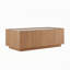 Table basse en bois avec plateau en verre et tiroirs de rangement-20289264