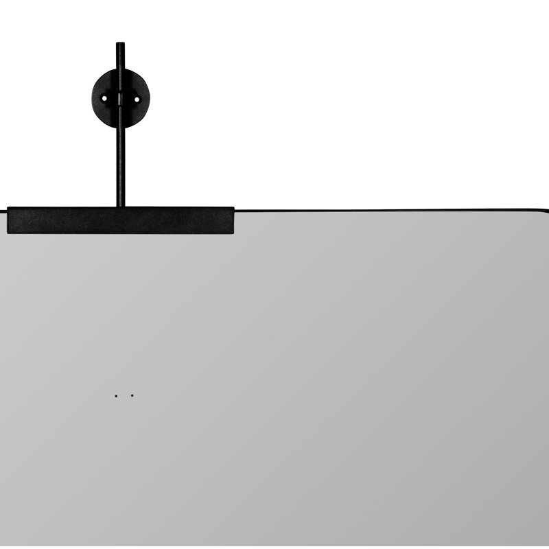 Frida Collection Square Mirror, Black
