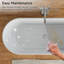 Baignoire de trempage autoportante en acrylique à finition double L 67 po x l 28,7 po, blanc brillant-128724537