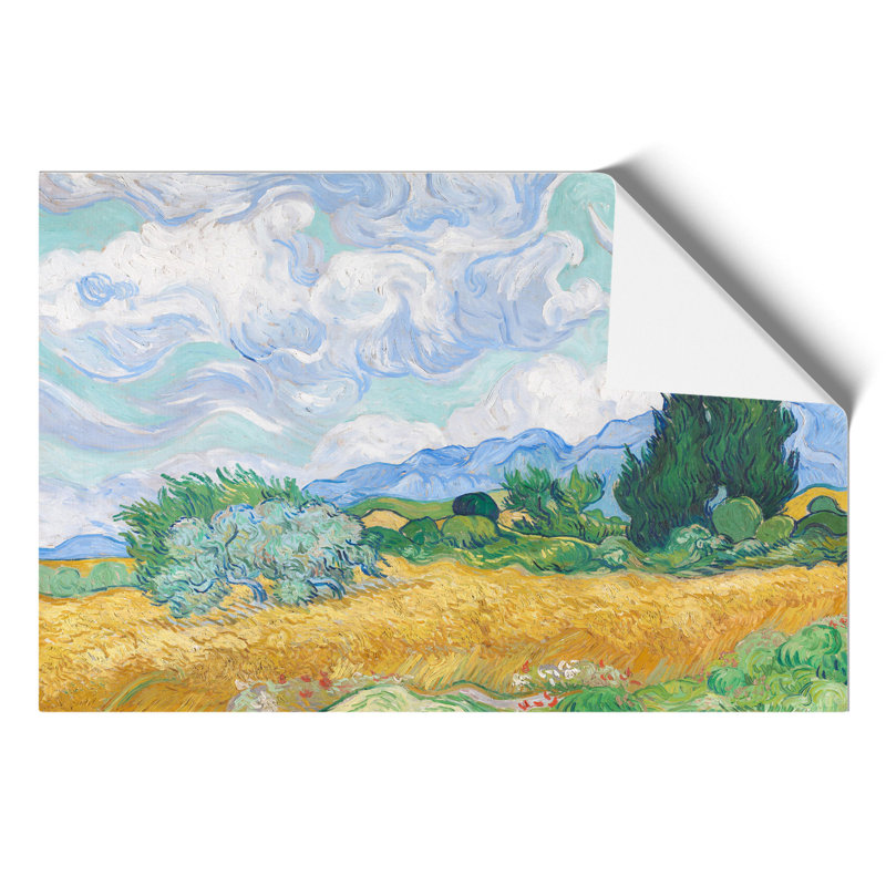 A Wheatfield with Cypresses by Vincent van Gogh - Frameless Print, 30cm H x 42cm W x 0.1cm D