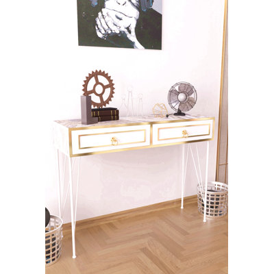 Console en métal avec pieds en métal
