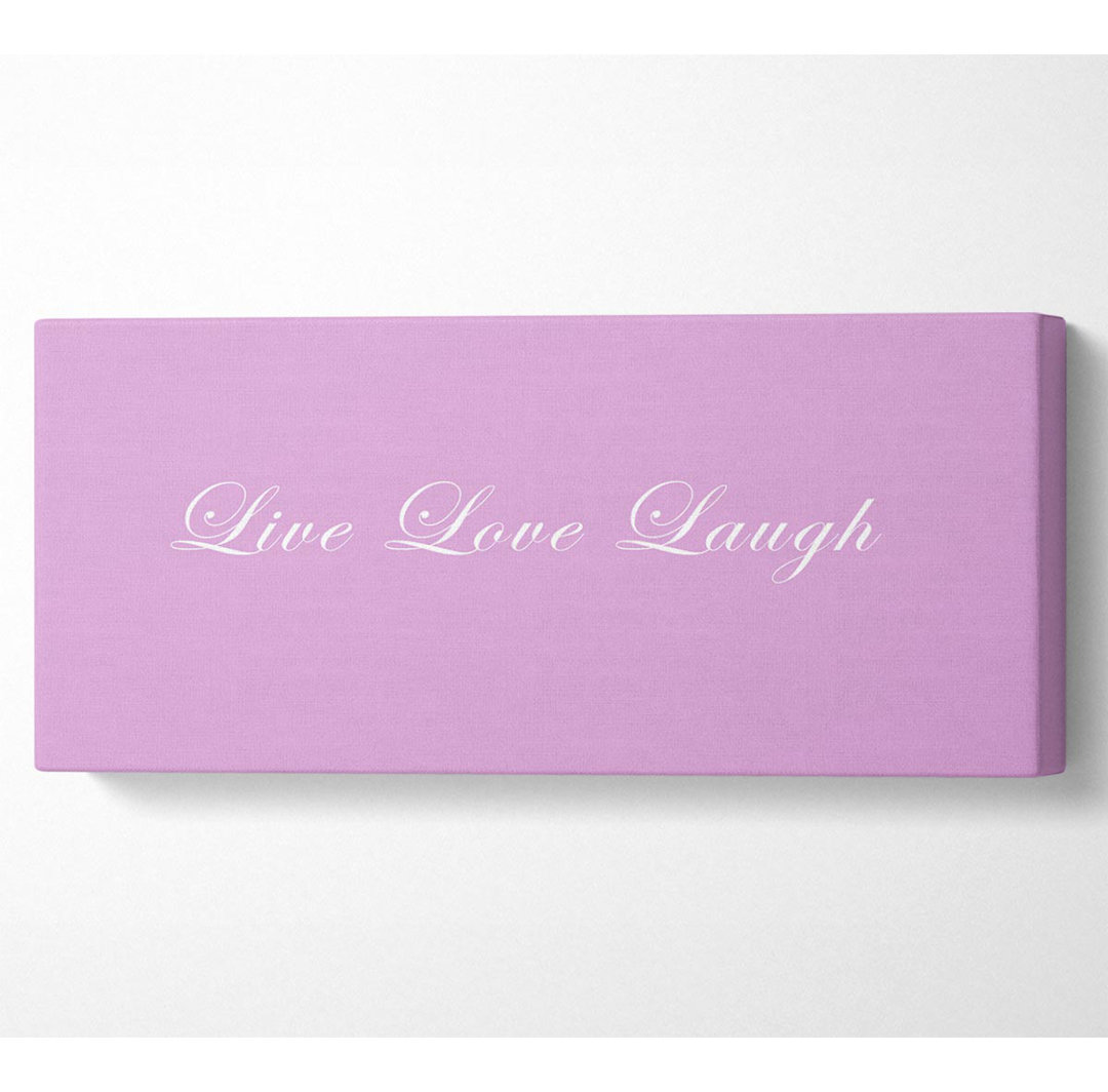 Liebe Zitat Live Love Laugh 2 Rosa Panorama-Leinwand