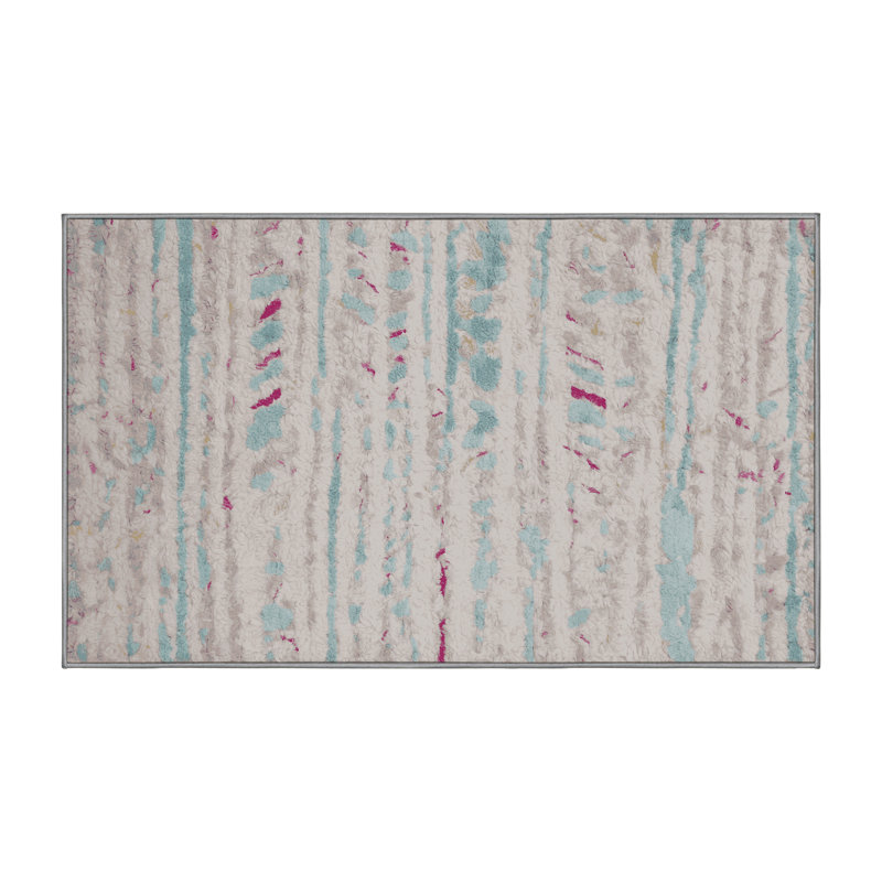 Tapis gris lavable à la machine, Rectangle 2 pi x 3 pi