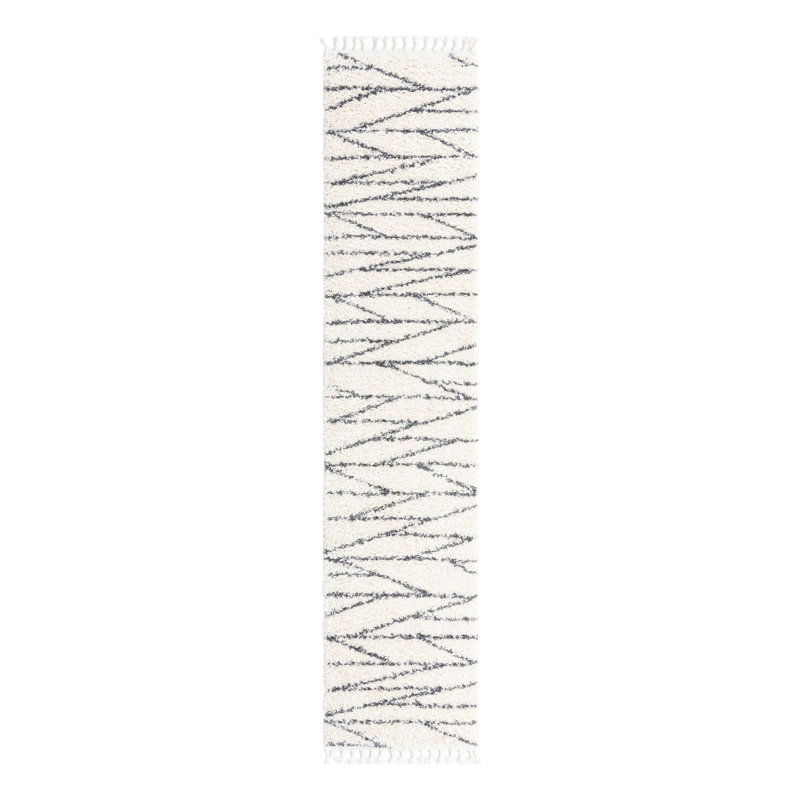 Abrahams Striped Indoor Rug, Runner 2'7" x 12'