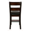 De 2 chaises à hauteur de comptoir, finition en bois de cerisier, siège rembourré en similicuir, chaise de salle à manger 2 pièces de style chic, finition bois, classique