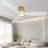 Modern 52in. Dimmable LED Indoor White Solid Wood Blade Smart Ceiling Fan with Light and 6-Speed Remote