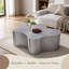 Table basse en acier inoxydable en forme de couronne, table de salon robuste, table de cocktail résistante aux égratignures et à la rouille