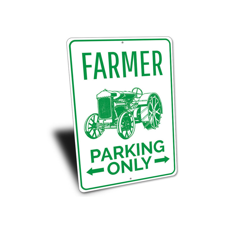 Enseigne en aluminium Farmer, H 18 po x l 12 po x P 0,06 po