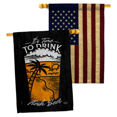 Double Sided 40'' H x 28'' W Polyester House Flag