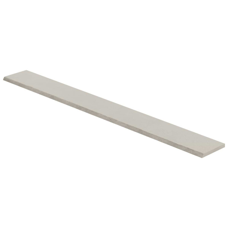 Era 3X24 Limestone Look Matte Porcelain Bullnose, Linen White