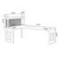 Bureau en fer massif en forme de L brun noyer + noir-847565306-847565300