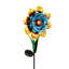 Piquet de fleur solaire à fibre optique, bleu