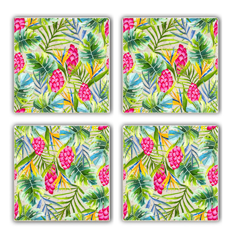Ensemble de tapis en verre de qualité supérieure (4 pièces) de qualité supérieure, 3,9 x 3,9 x 0,4 pouces | 100% pierre naturelle pour la durabilité et l'élégance | Parfait pour protéger les surfaces, idéal pour la maison et le bureau, élégant et fonctionnel