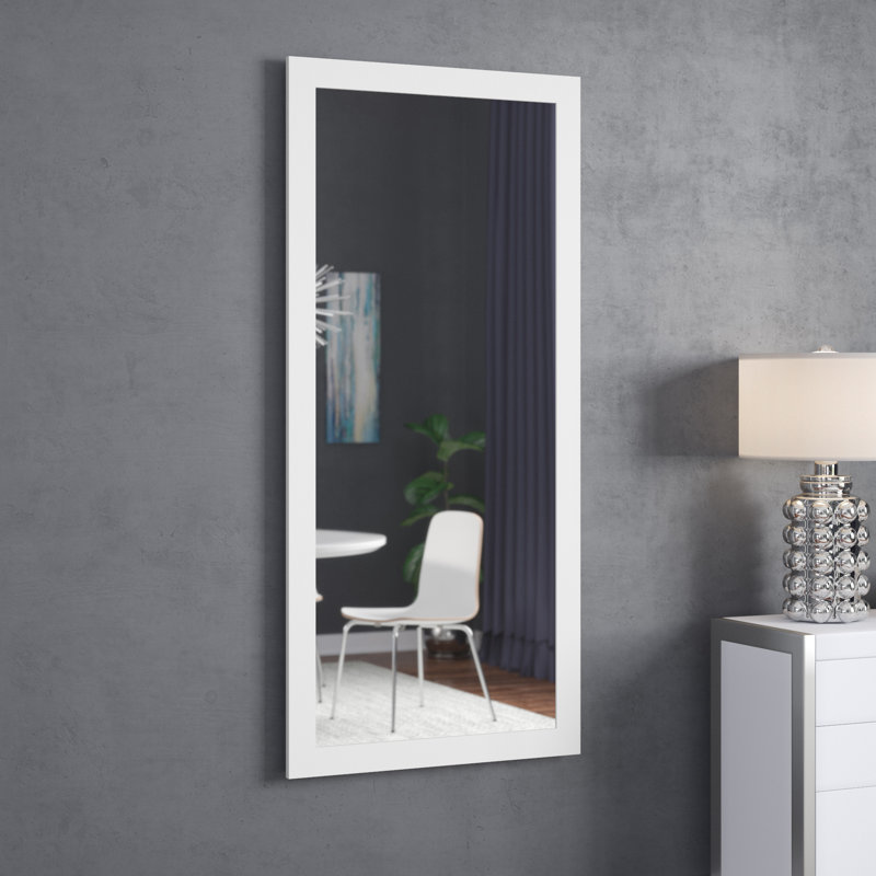 Argjela Wood Flat Mirror, White