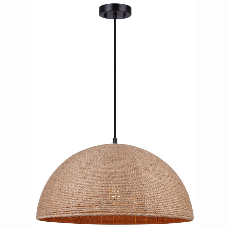 Luminaire suspendu en forme de dôme à 1 lumière Annemary