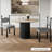 Black Solid back side Chair(Set of 2)