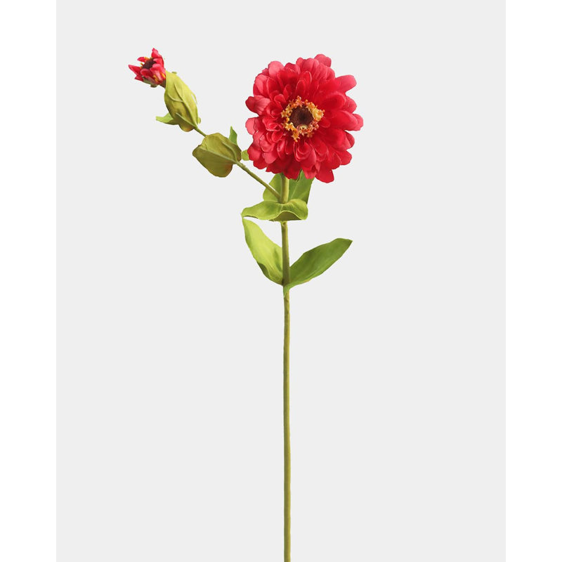 Real Touch Red Zinnia 24,5 po, Red