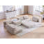 Ensemble modulaire de canapé modulaire rembourré en L de 100 pouces avec 5 coussins pour salon, appartement, chambre à coucher-129465897