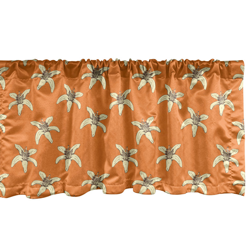 Ensemble de 2 cantonnières à fleurs Ambesonne, L 54 po x L 12 po