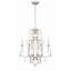 Lustre traditionnel à 6 lumières de style bougie avec détails en cristal Archivaldo