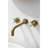Double Handle Wall Mount Bathroom Faucet Brushed Gold-121292107