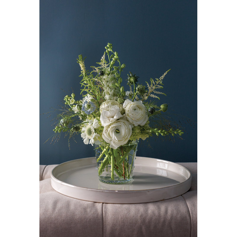 Handmade Glass Table Vase, 5" H x 4.75" W x 4.75" D