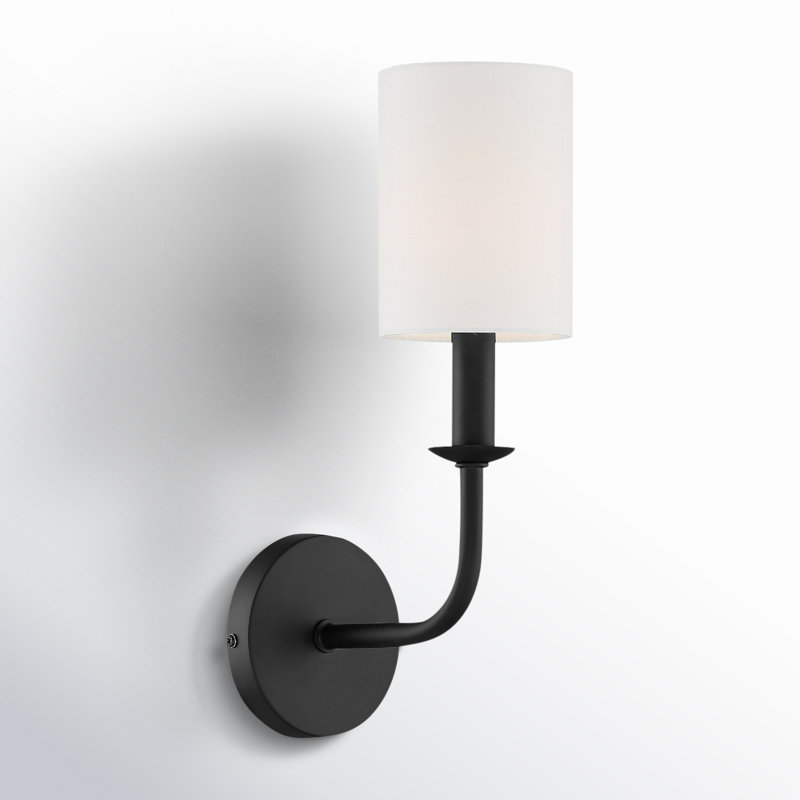 Akir Armed Sconce, Matte Black