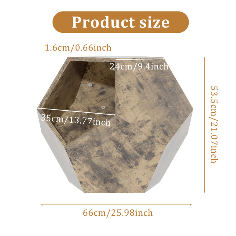 Furniture Style Cat Crate End Table Decorative Kitty House, Brown