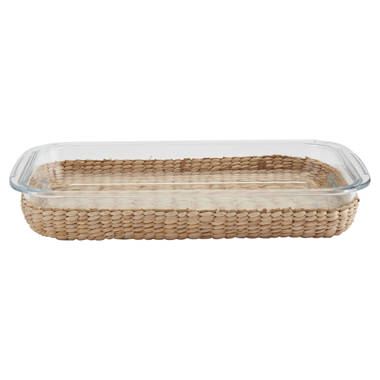 Dolly Parton 1.9-Qt. Glass Casserole with Wicker Basket