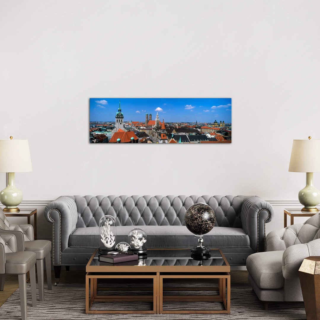 Aerial View Of The Altstadt District, Munich, Bavaria, Germany by Panoramic Images - No Frame Panoramic Print on Canvas