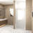 37-36"X 72" Pivot Shower Door, Aluminum Frame, Half Frame ,1/4"(6Mm) Tempered Glass-120179016
