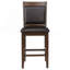 Chaise de comptoir rembourrée en noyer Dewey (ensemble de 2)