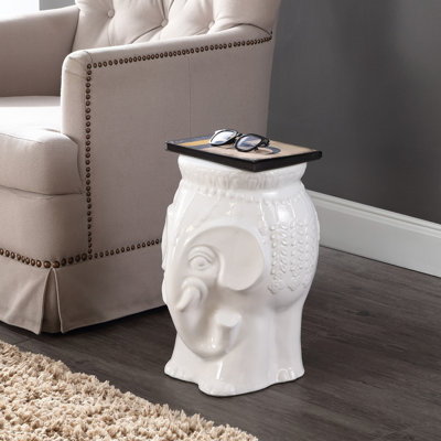 Allecia Ceramic Accent Stool