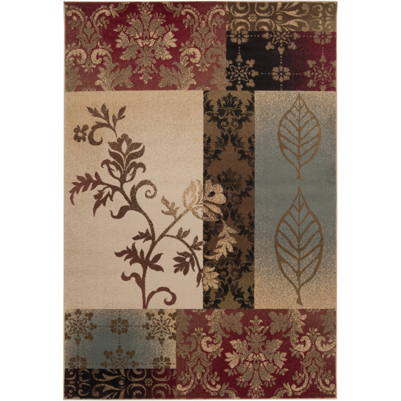 Thangool Floral Indoor Rug, Rectangle 5'3" x 7'6"