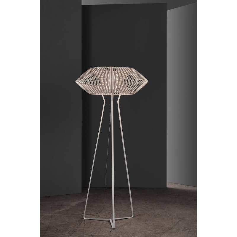 V Floor Lamp, White, White