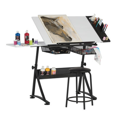 Ensemble de table à dessin et de chaises à hauteur réglable Crase