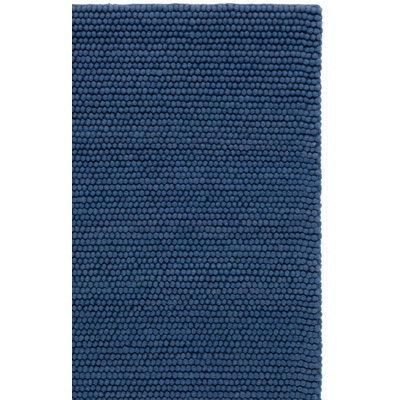 Elle Navy Blue Hand-Woven Wool Rug