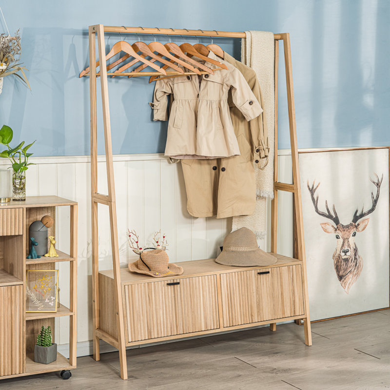 Portemanteau en bois massif Ronni