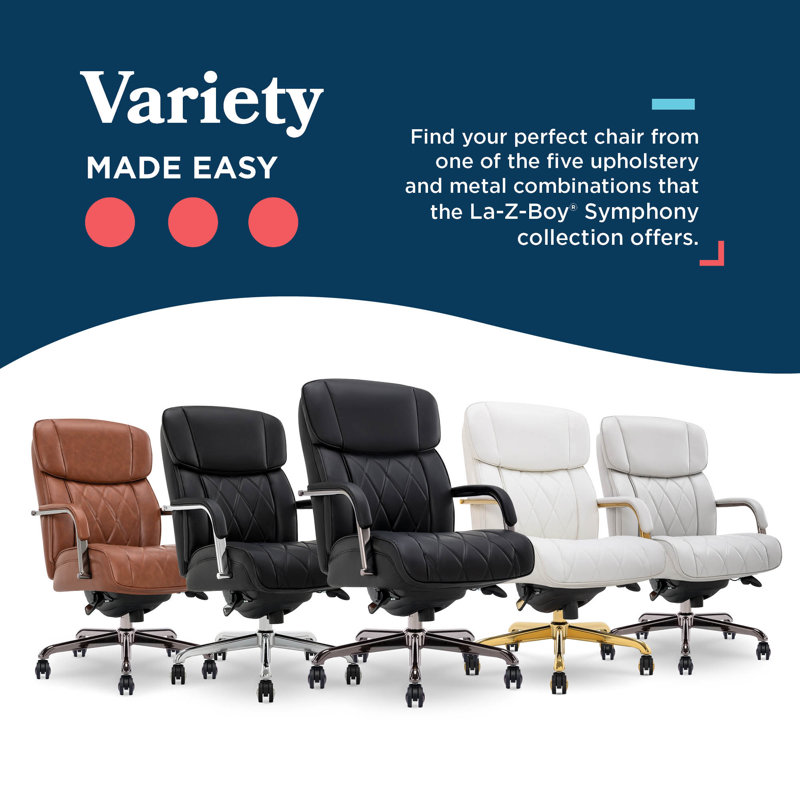 Symphony Swivel Executive Chair, Graphite, Black