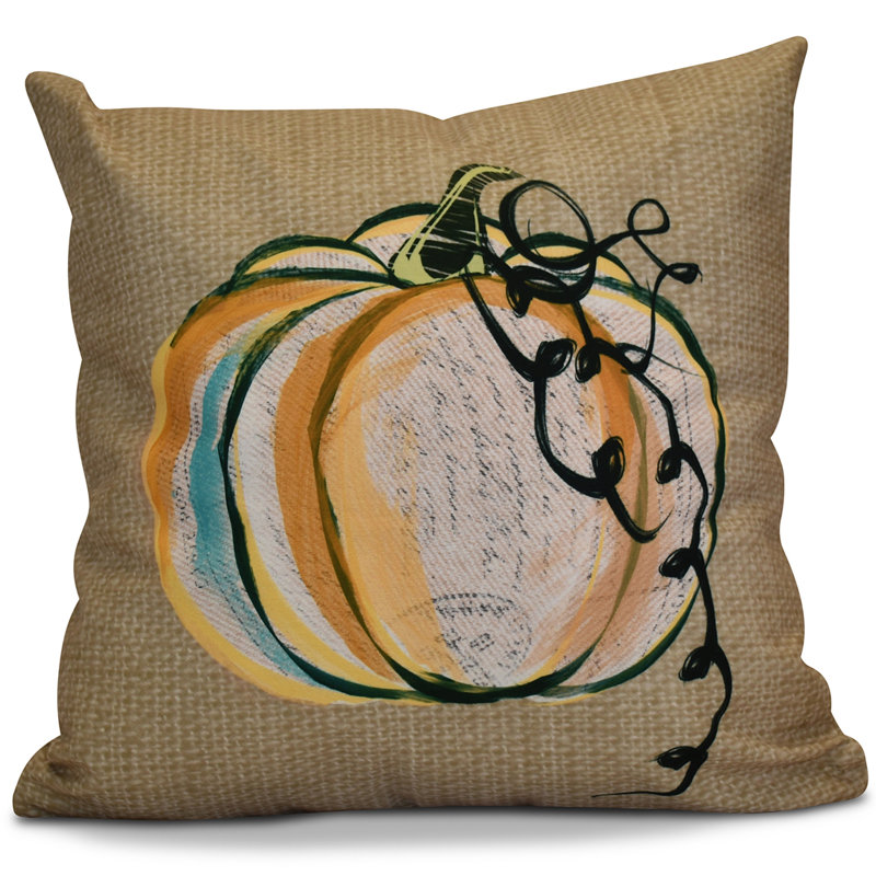 Flipping For Fall Reversible Throw Pillow, Taupe