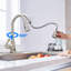 Robinet de cuisine sans contact avec capteur infrarouge avec plaque de pont JS 2 modes de pulvérisation